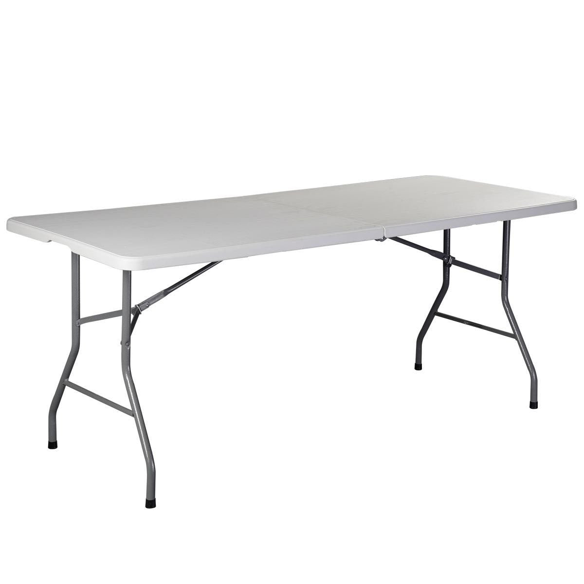 6' Folding Table Portable Plastic Indoor Outdoor White G2461