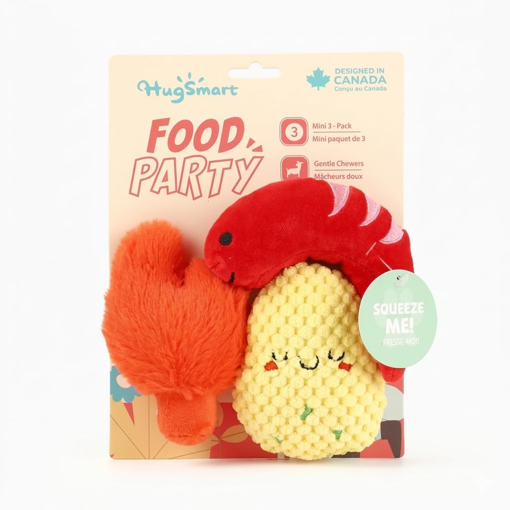 Seafood Boil Dog Toys, Pack of 3 E71523