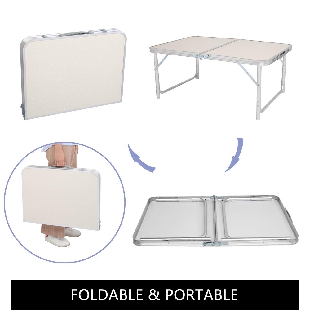 3FT Aluminum Folding Table with Carrying Handle X540