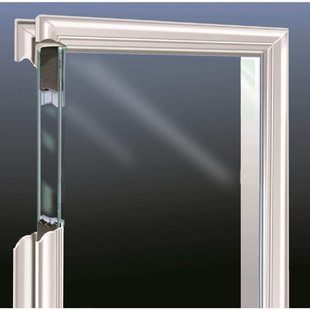Steel Primed Left Hand In-Swing Prehung Front Door 1/2 Lite 2-Panel Clear Glass 36" x 80" Q7989