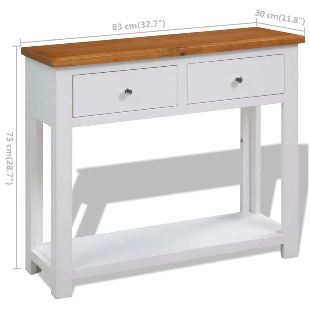 Solid Oak Wood Console Table B859428