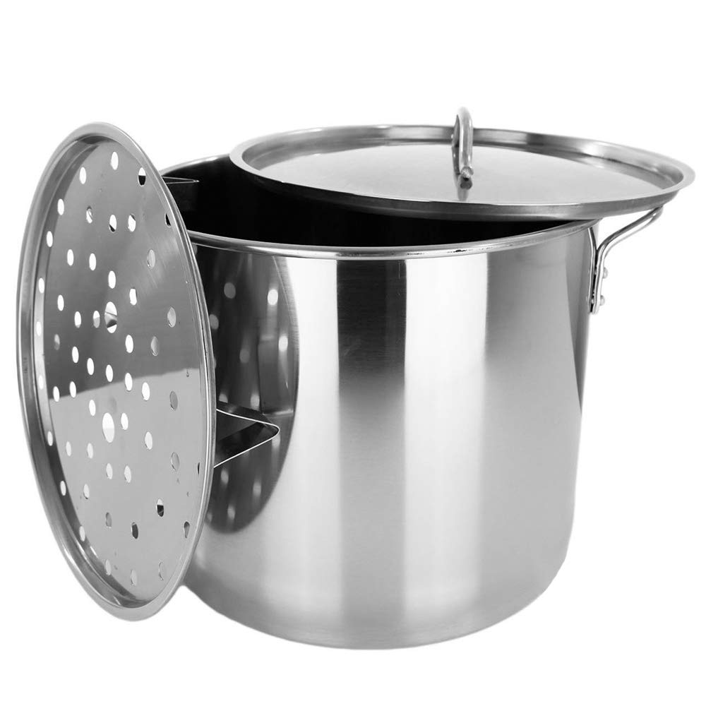 60 QT Stainless Steel Stock Pot Steamer G757