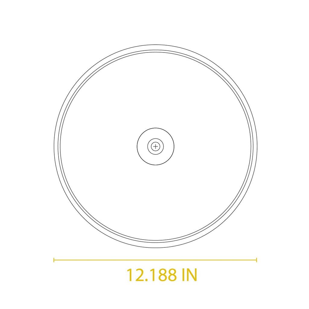 Round Tempered Glass Lid with Silicone Knob, 12 Inches O37716