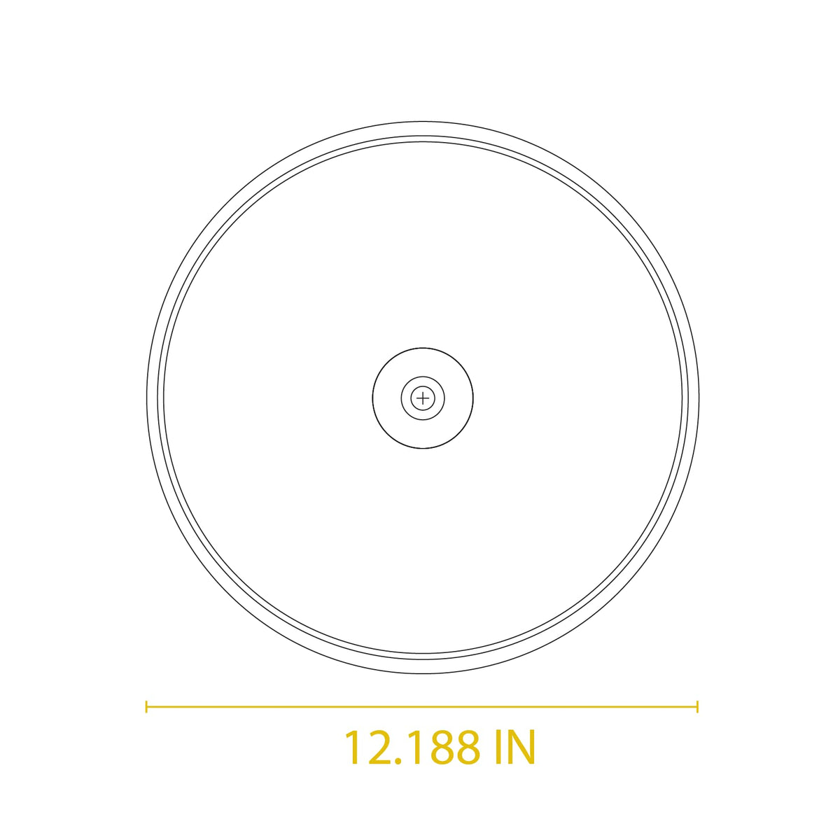 Round Tempered Glass Lid with Silicone Knob, 12 Inches O37716