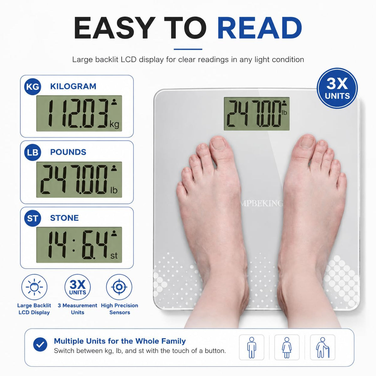 440lbs Bathroom Scale with Baby, Pet Mode R664506