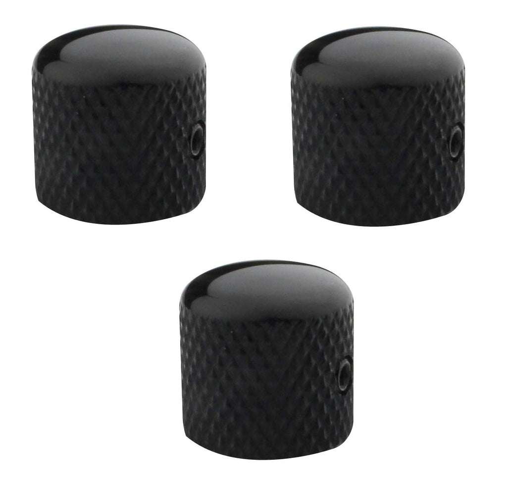 Black Metal Dome Control Knob 3Pcs E9049