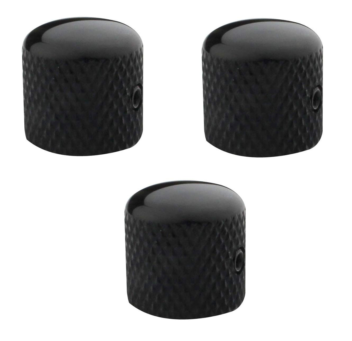 Black Metal Dome Control Knob 3Pcs E9049