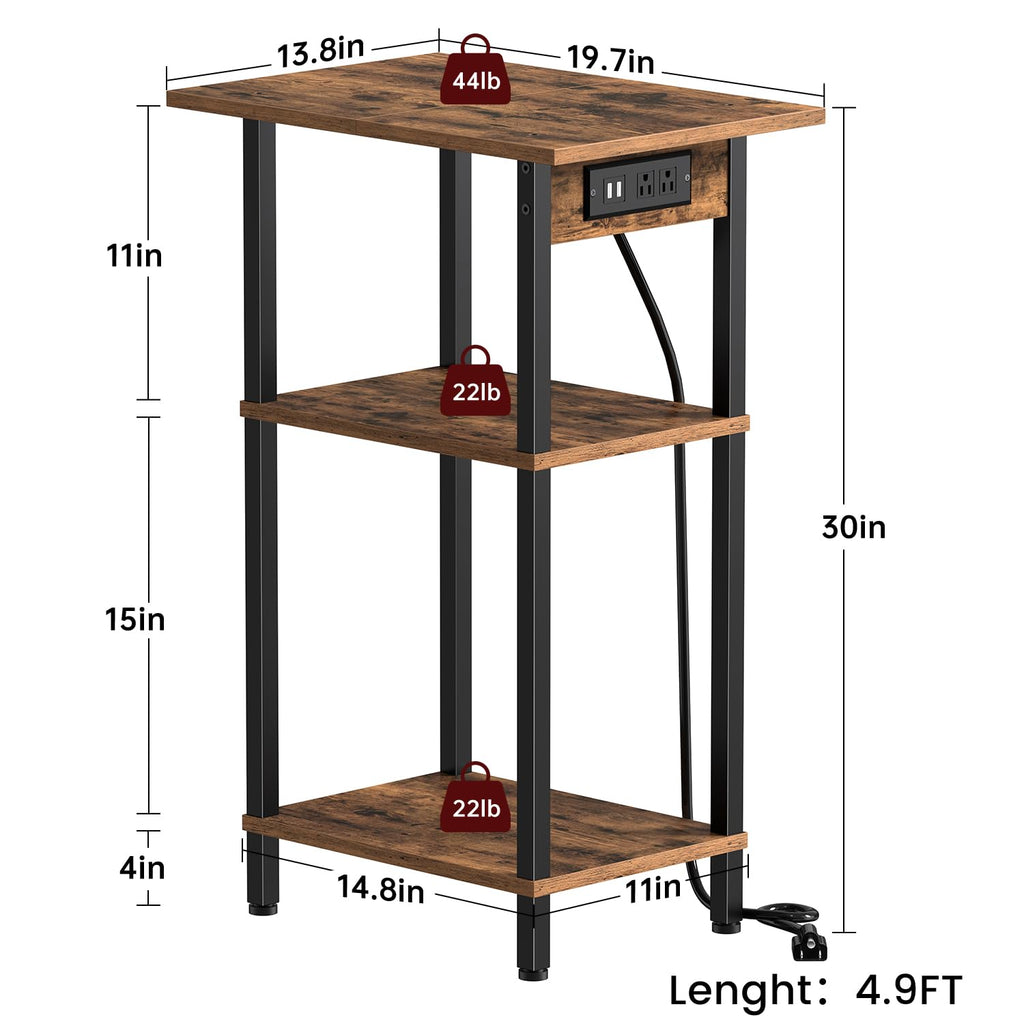 Tall End Table with Charging Station M55786