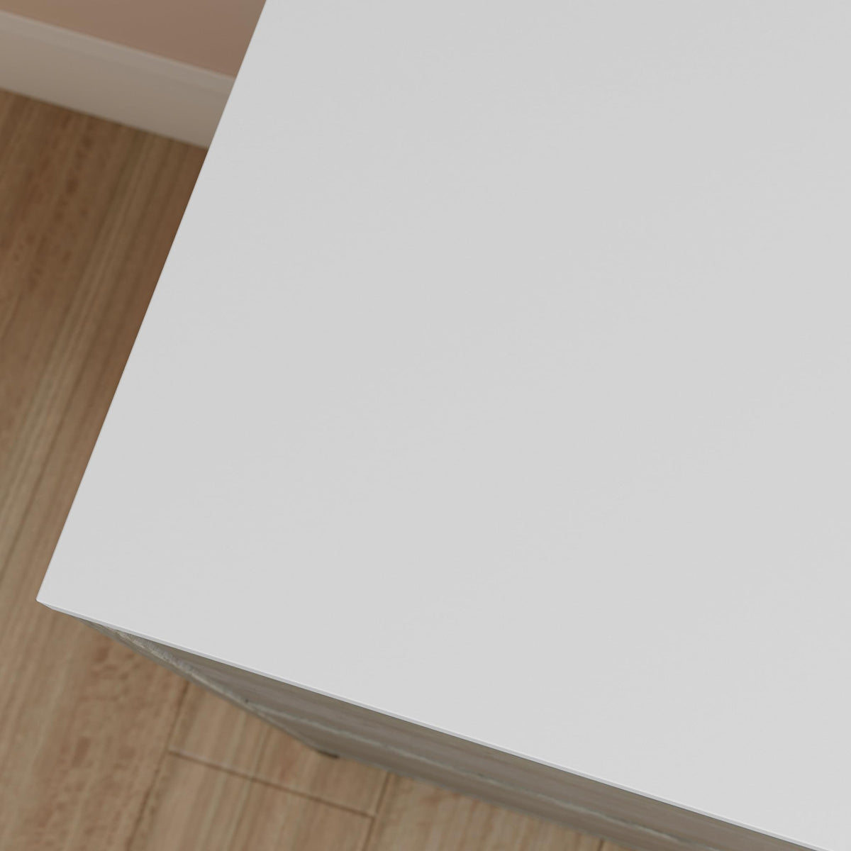 2-Drawer Wood File Cabinet with Metal Frame U3905