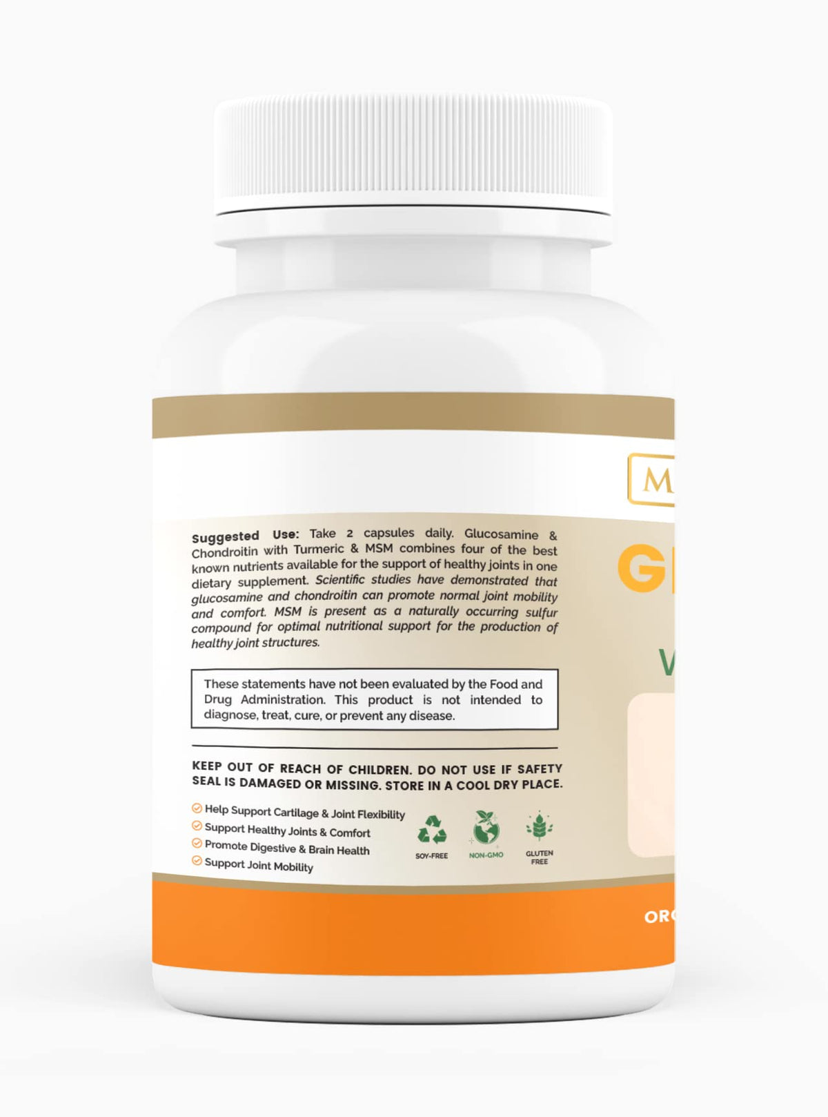 Glucosamine Chondroitin Turmeric MSM 60 Veggie Capsules P761