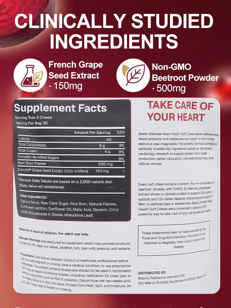 Beet Root Powder Energy Supplement, 60 Count I697452