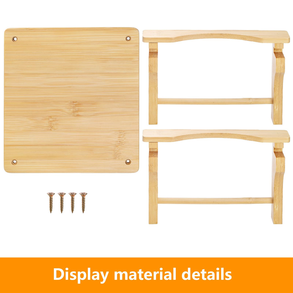2 Pack Natural Bamboo Beverage Dispenser Stand S3763