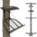 1-Person Tree Stand Platform & Set of 3 Climbing Sticks with Fold-Up Steps T751