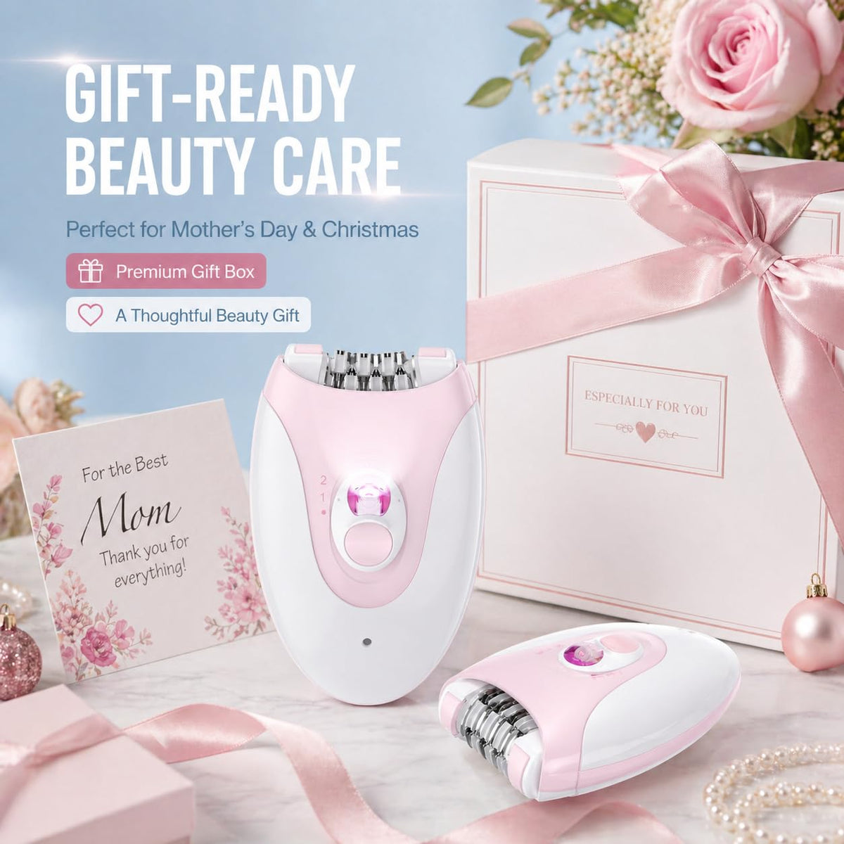 Cordless Wet Dry Epilator with 36 Tweezers Y730645