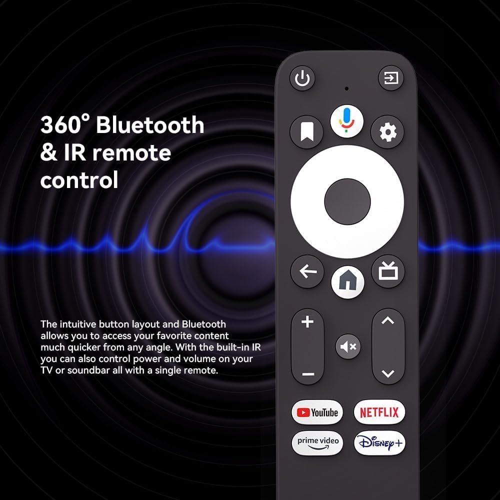 4K Android TV Stick Voice Remote Bluetooth Dual Band WiFi USB-C S820