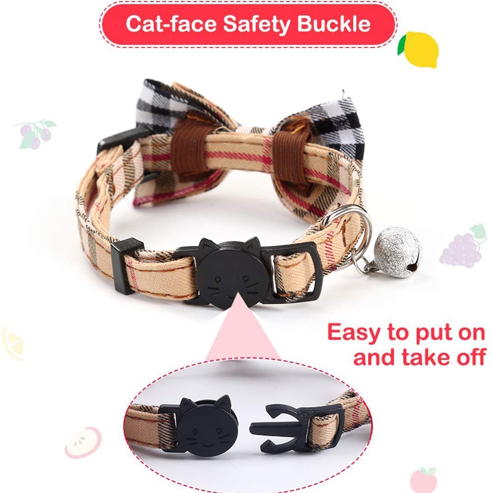 Breakaway Cat Collar with Bow Bell 2 Pack Z352