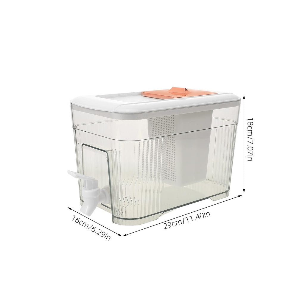 White Plastic Water Jug with Faucet and Lid B746