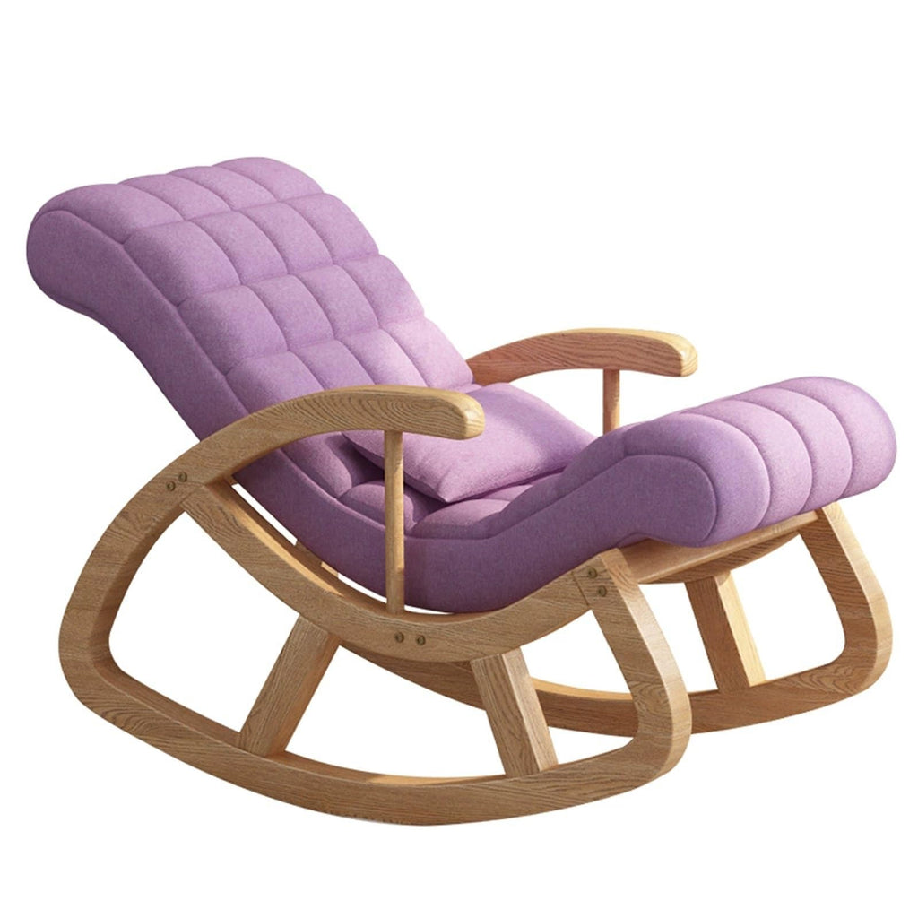 Upholstered Rocking Chair with High Backrest V596