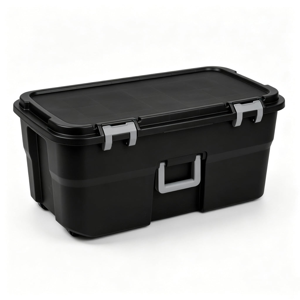 22 Gallon Wheeled Plastic Footlocker F77410