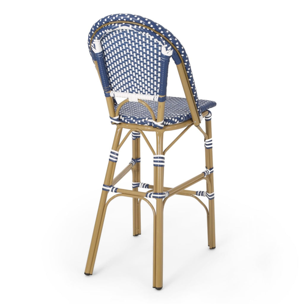 Set of 2 PE Rattan Weave Bar Stools W441
