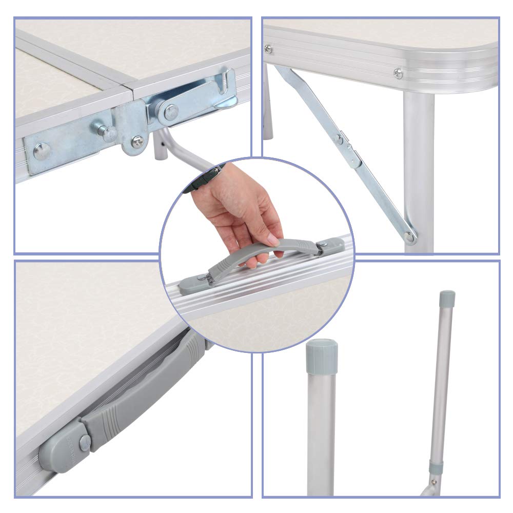 3FT Aluminum Folding Table with Carrying Handle X540