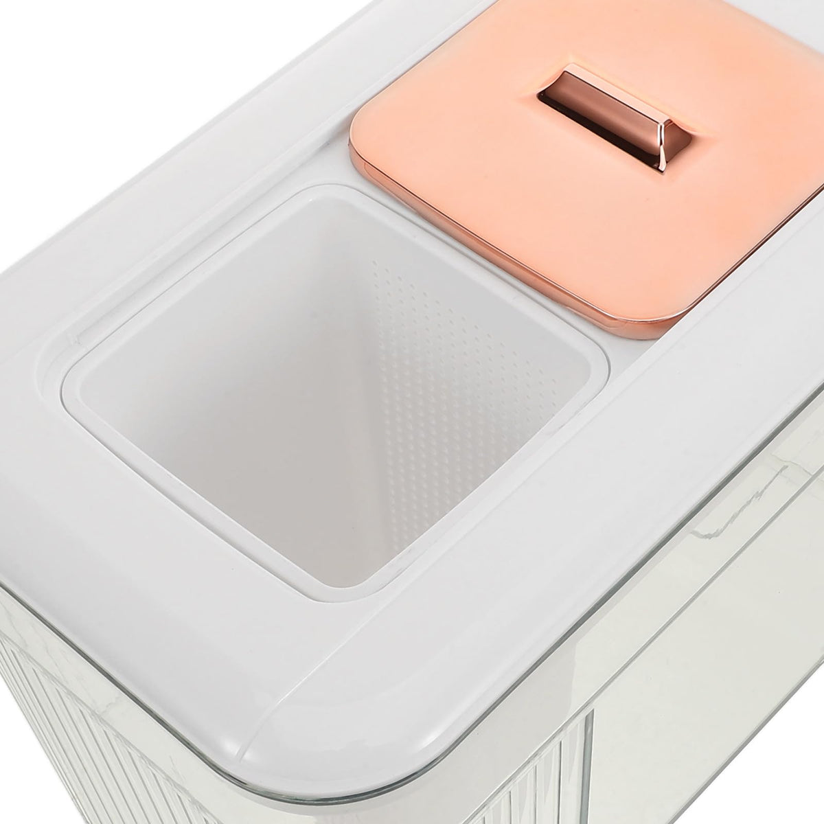 White Plastic Water Jug with Faucet and Lid B746