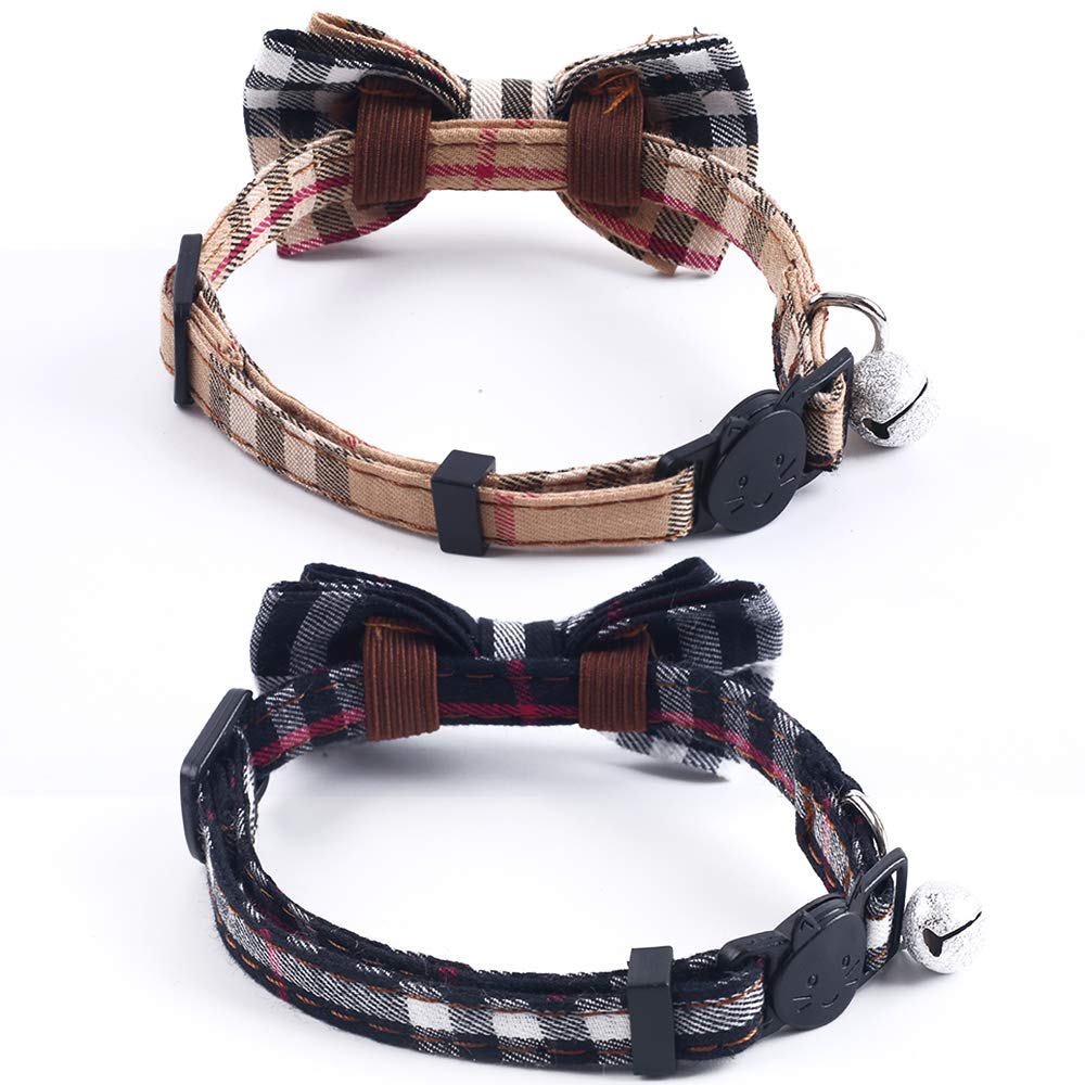 Breakaway Cat Collar with Bow Bell 2 Pack Z352