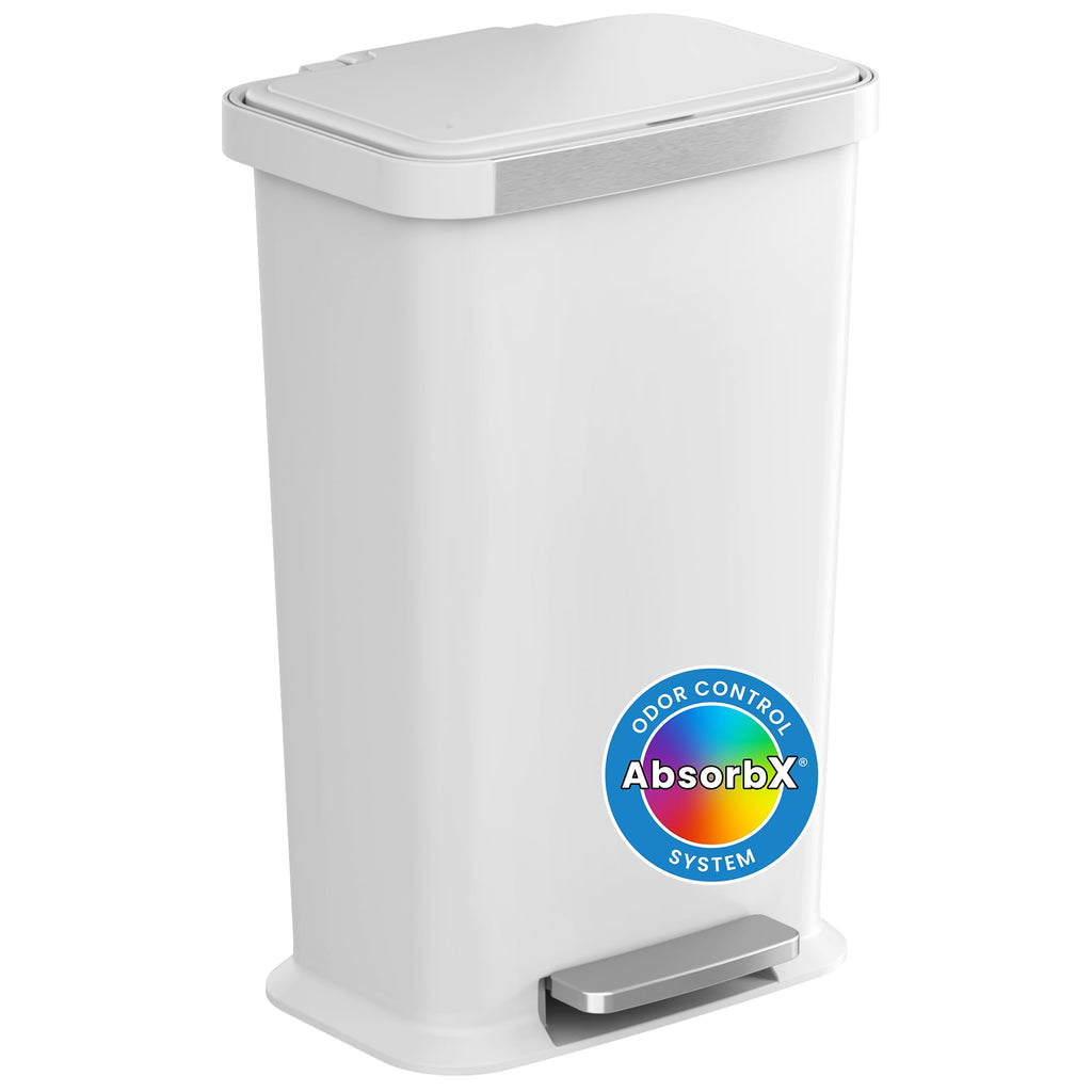 13.2 Gal Step Pedal Kitchen Trash Can with Odor Filter L92253