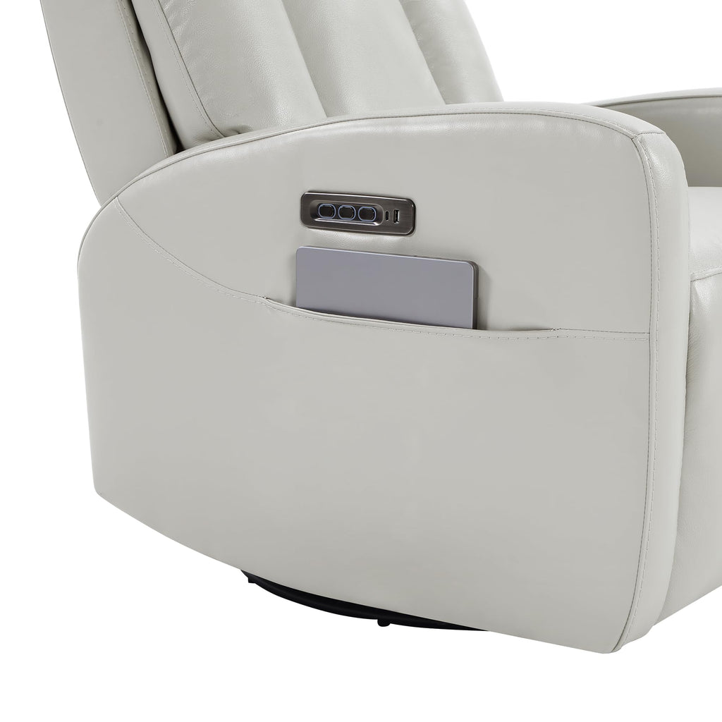 Genuine Leather Power Recliner Chair T68756
