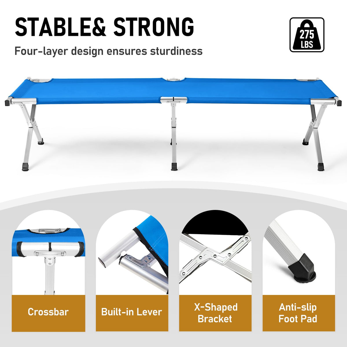 Folding Camping Cot with Carrying Bag H2721