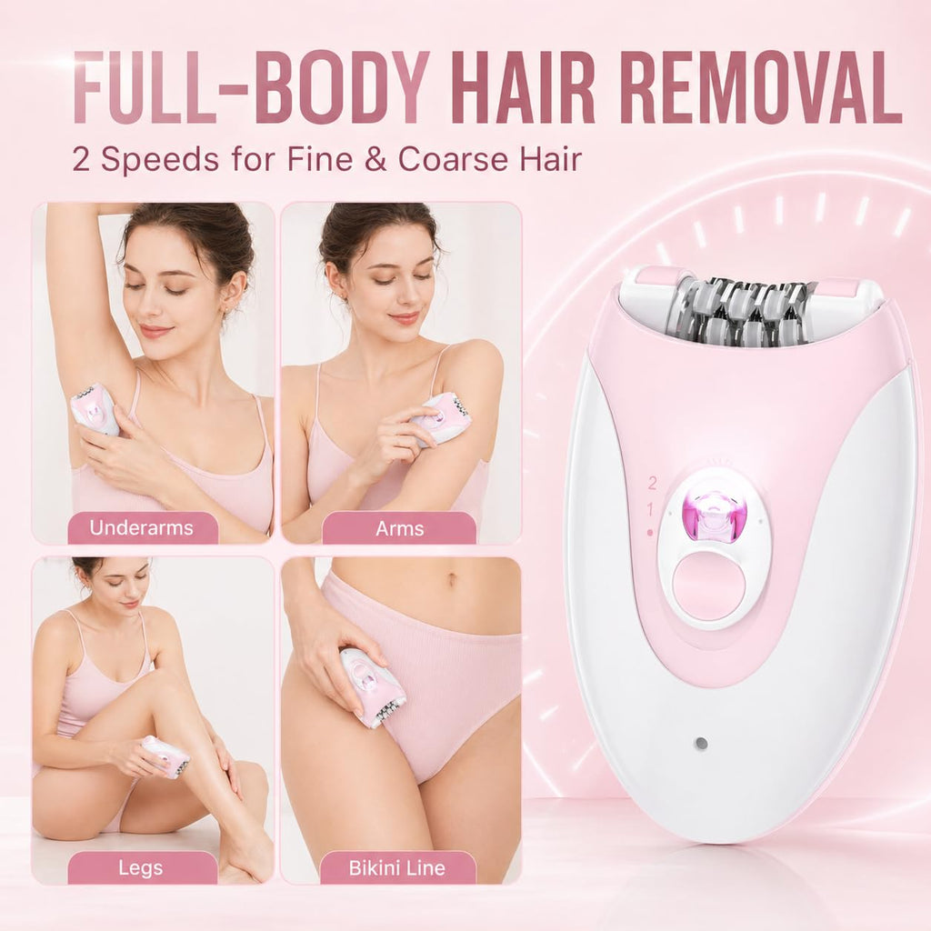 Cordless Wet Dry Epilator with 36 Tweezers Y730645