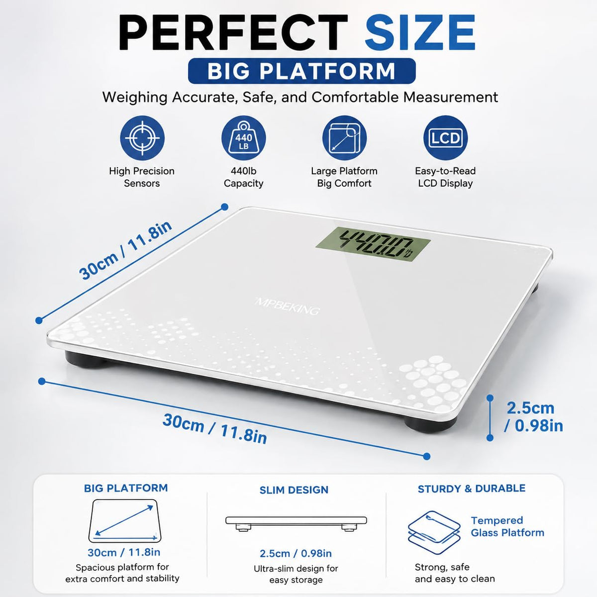 440lbs Bathroom Scale with Baby, Pet Mode R664506