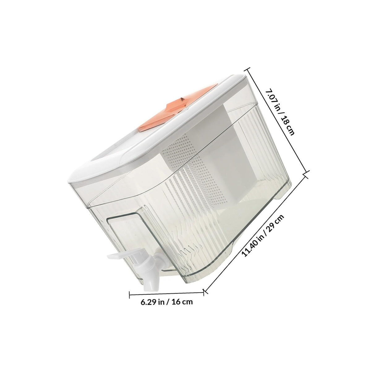 White Plastic Water Jug with Faucet and Lid B746