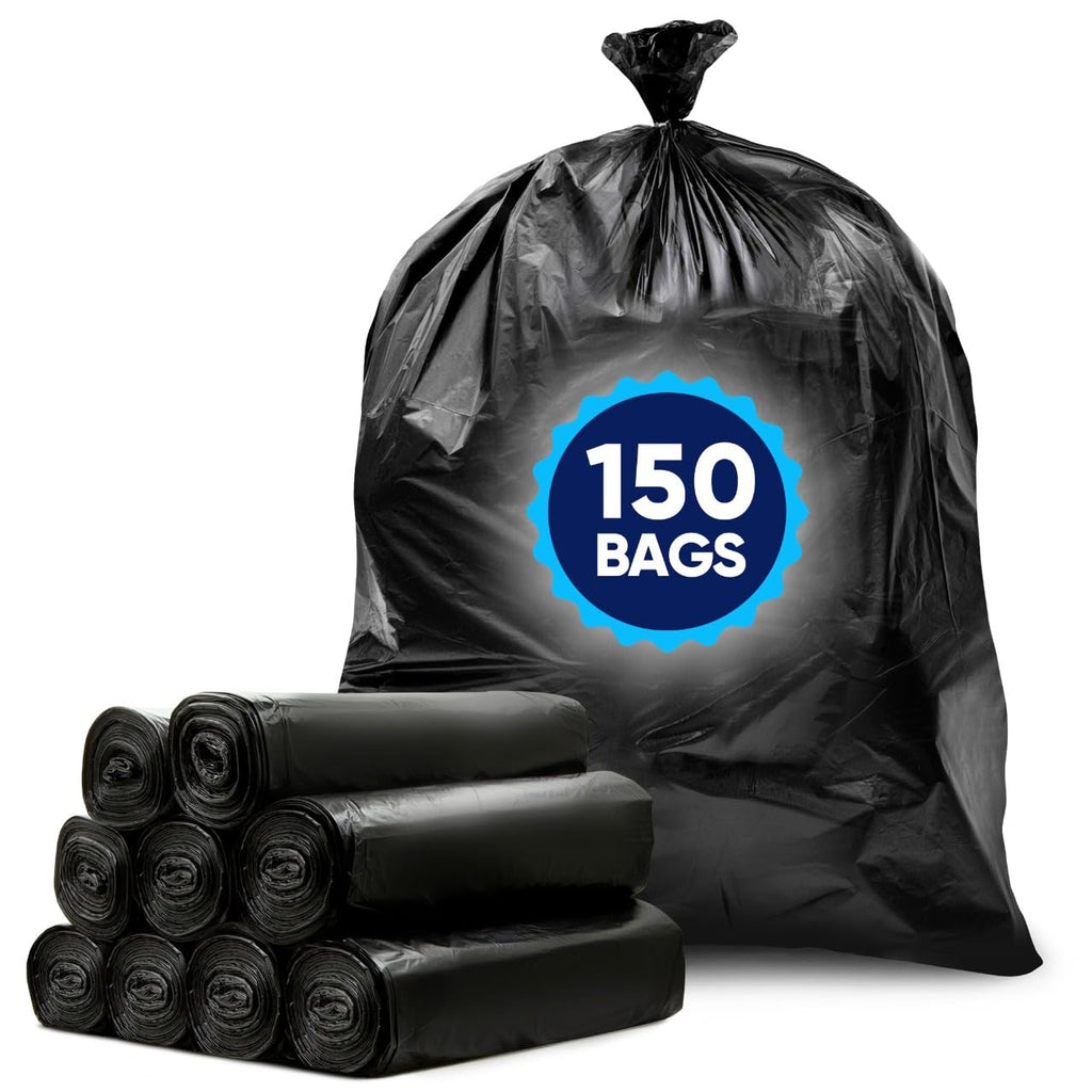 55-60 Gallon Heavy Duty Black Trash Bags 150 Bags L278160
