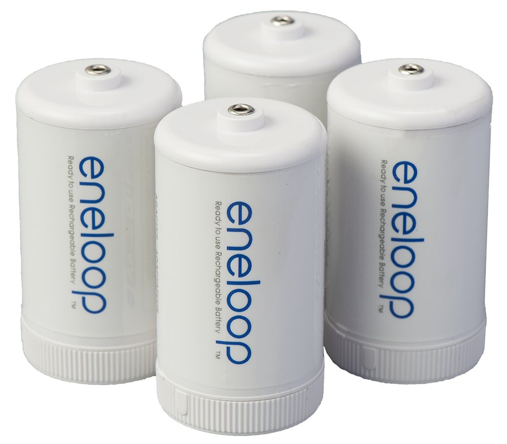 D Size Battery Adapters for AA Battery Cells, 4 Pack Q967371