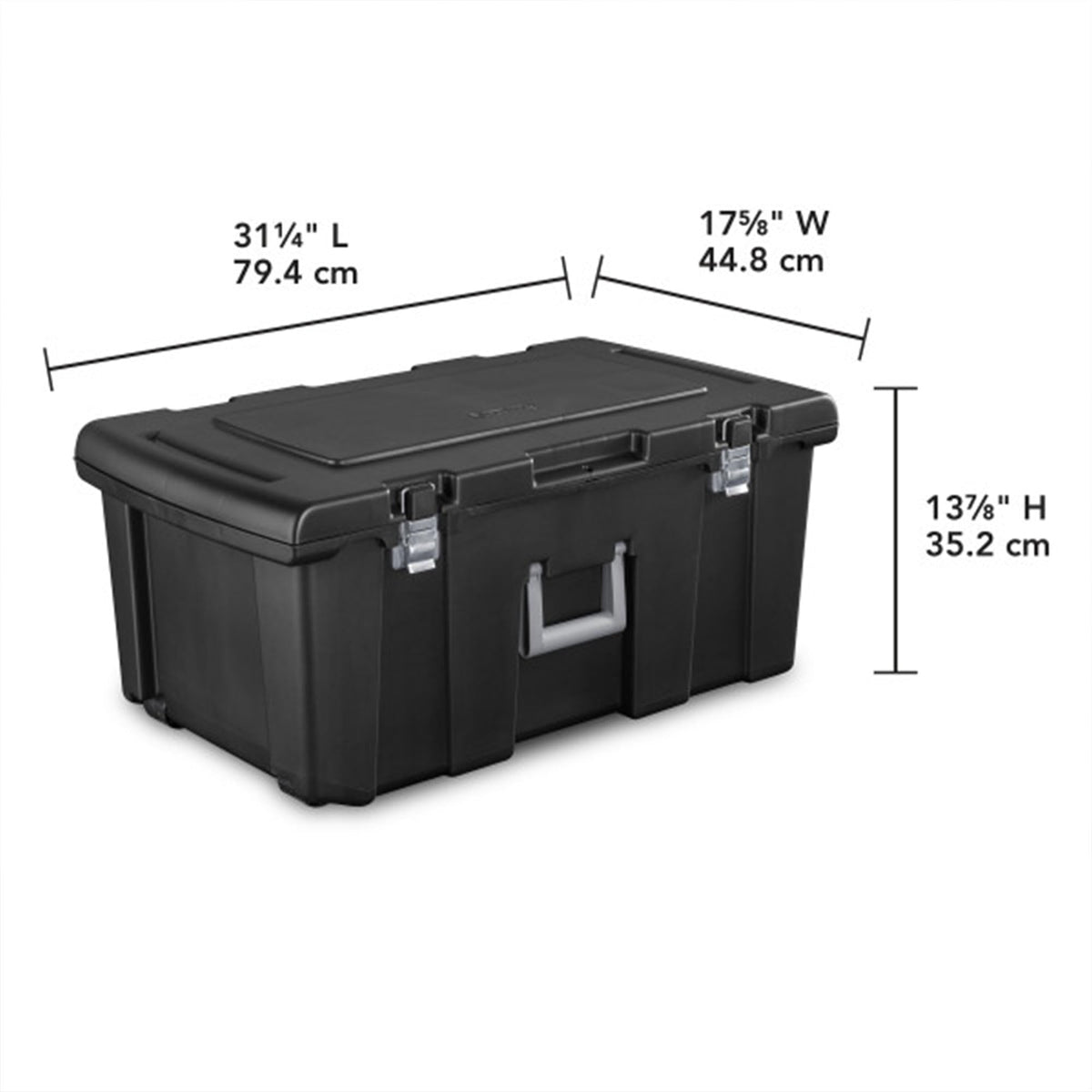 Wheeled Utility Storage Container with Lids, 6-Pack B7686