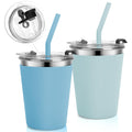 Stainless Steel Kids Cups with Lids, 12oz Spill Proof, 2 Pack U686