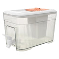 White Plastic Water Jug with Faucet and Lid B746