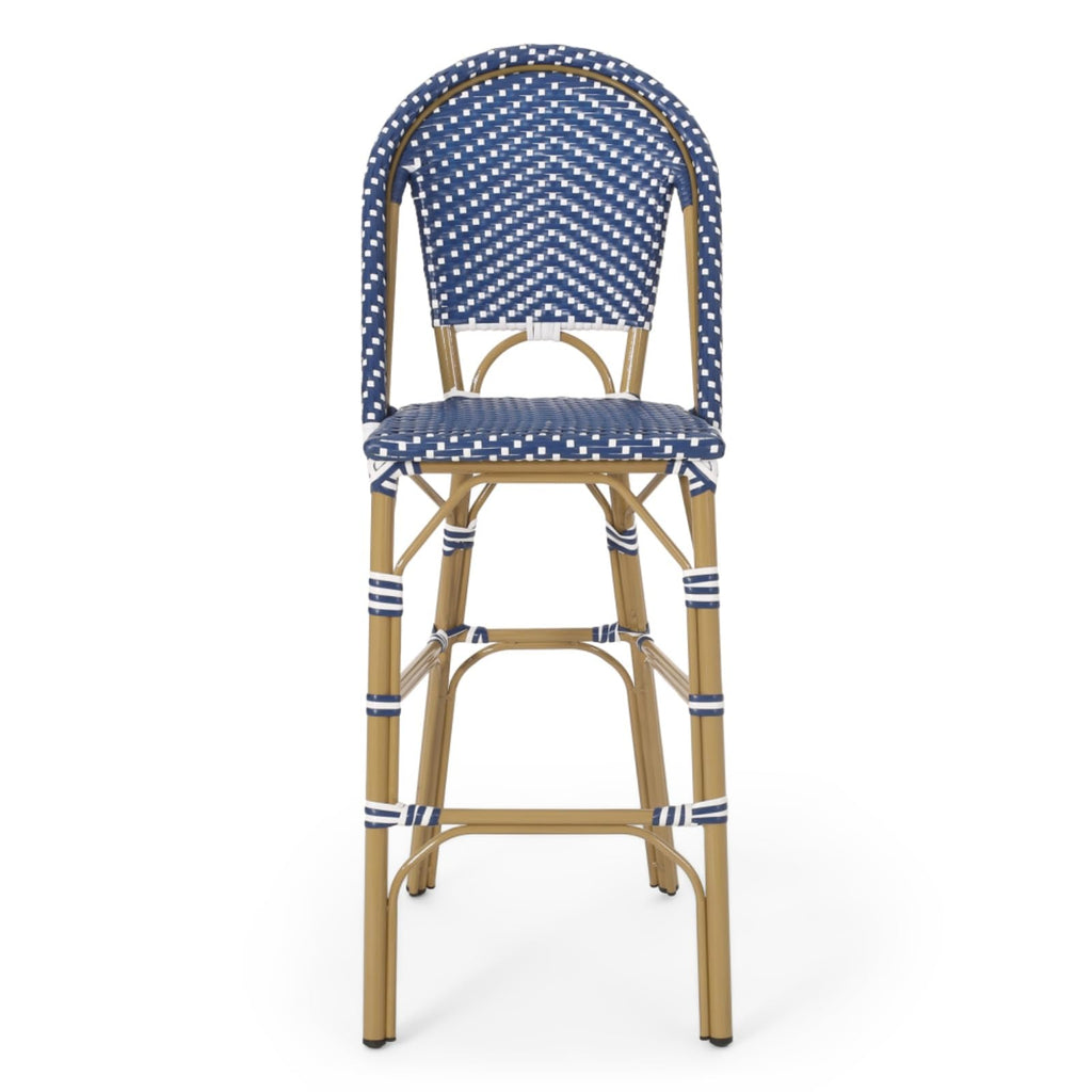Set of 2 PE Rattan Weave Bar Stools W441