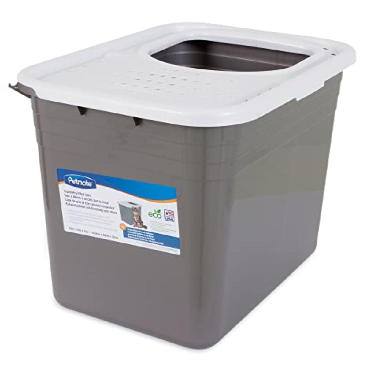 Enclosed Cat Litter Box with Hinged Lid V710032