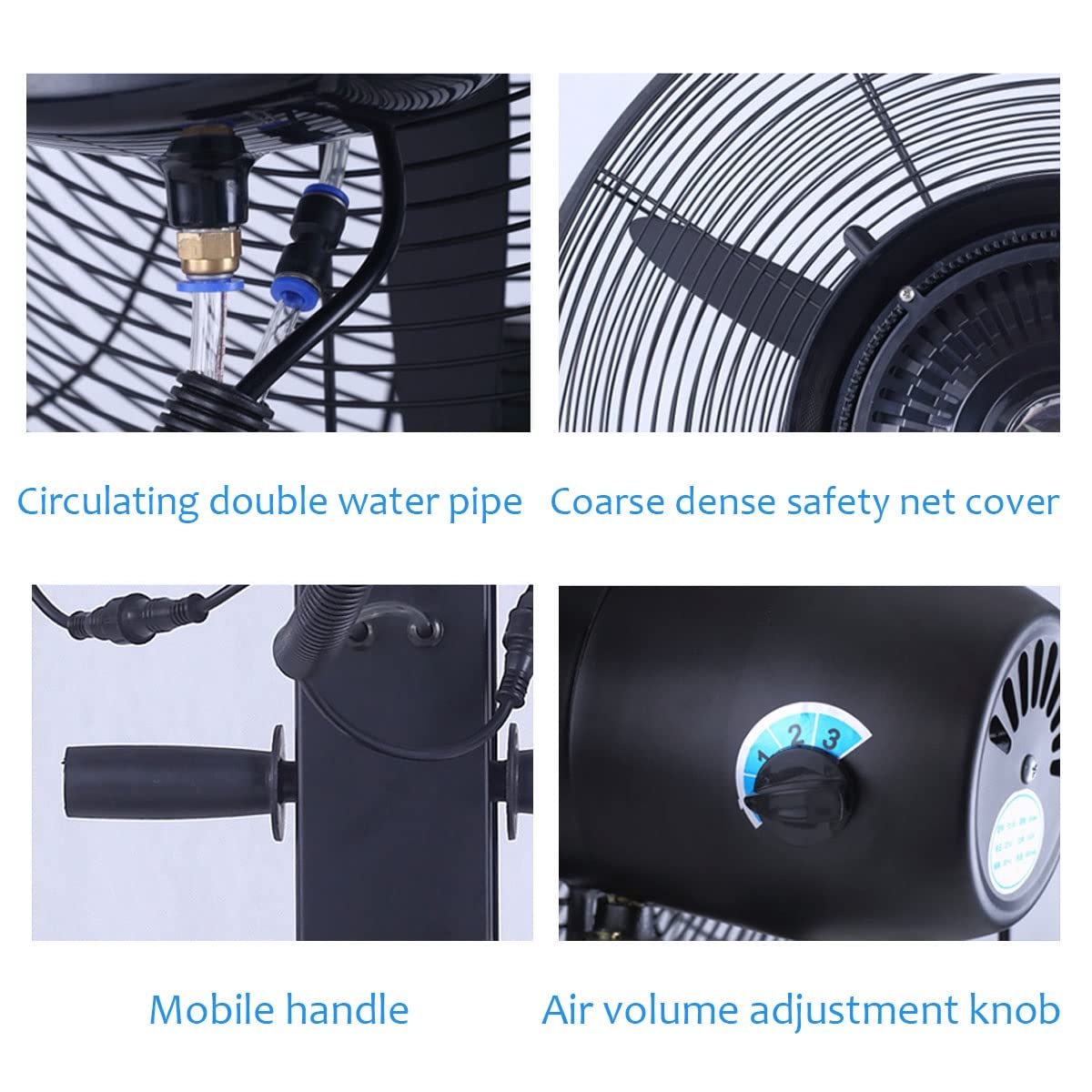 20 Inch High Velocity Metal Floor Fan with 3 Speed Settings S4822