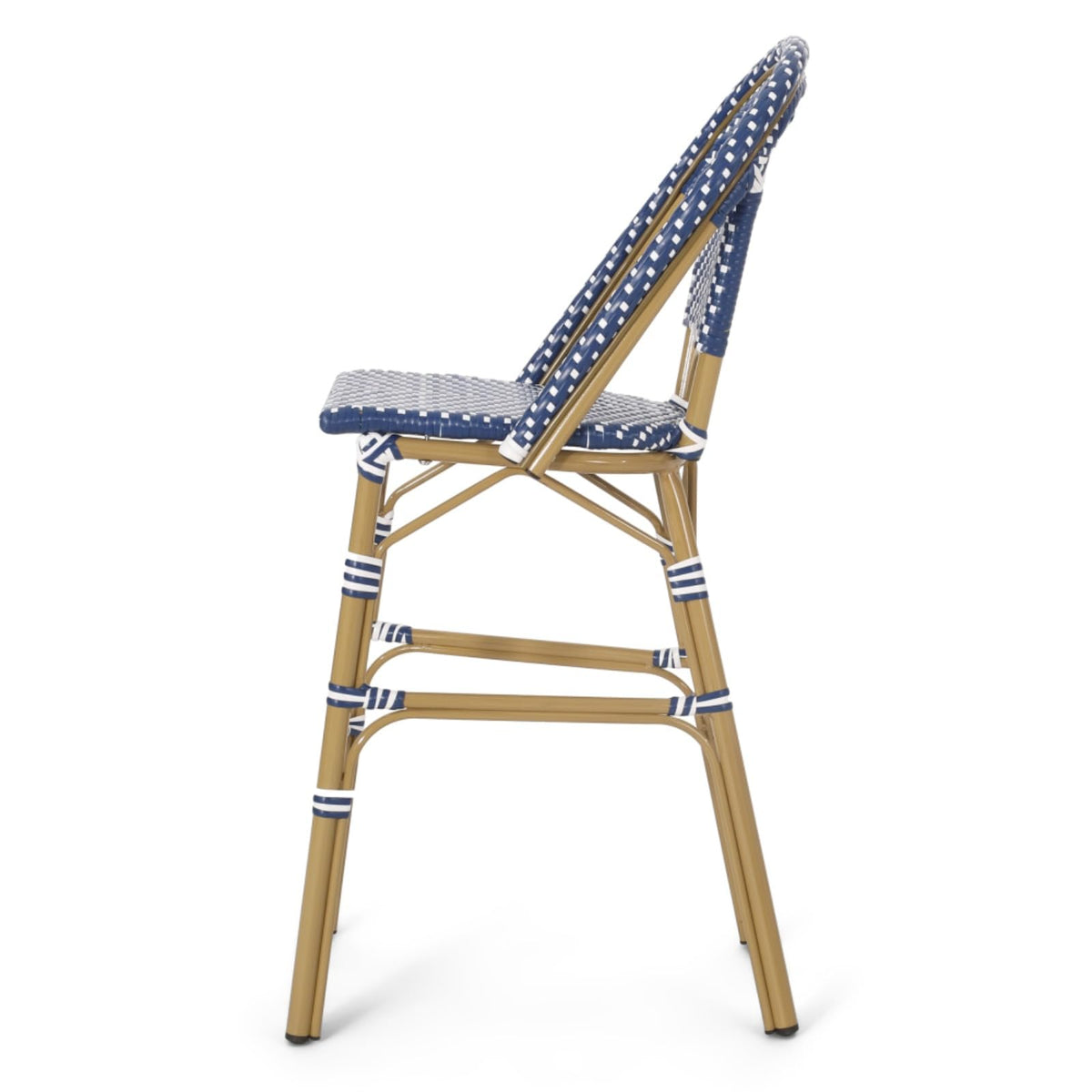 Set of 2 PE Rattan Weave Bar Stools W441