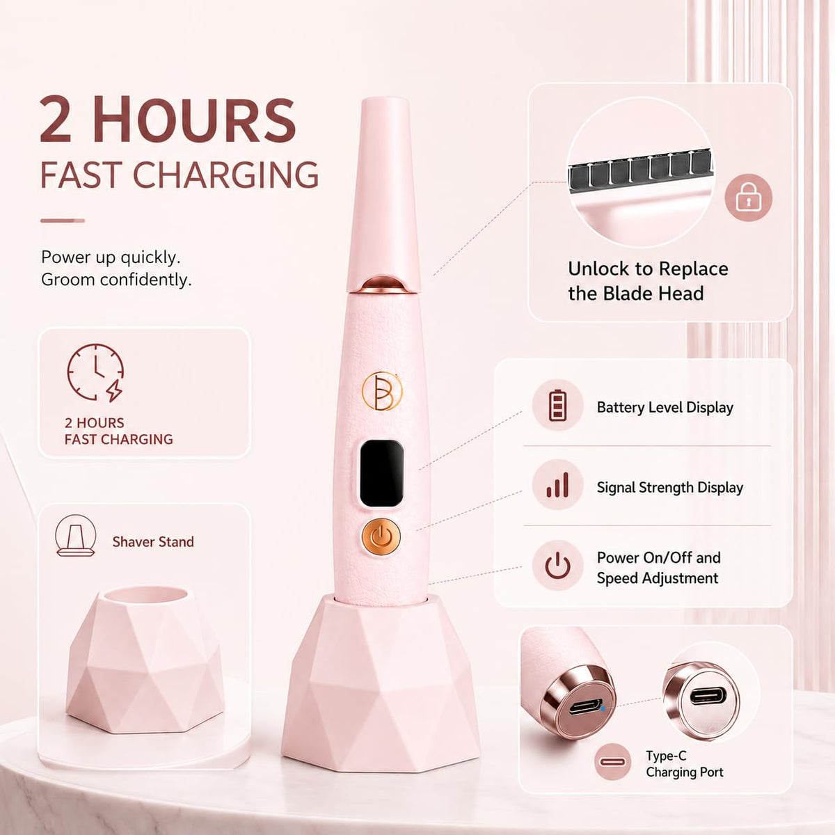 Rechargeable Sonic Dermaplane Razor with 10 Refills S744175