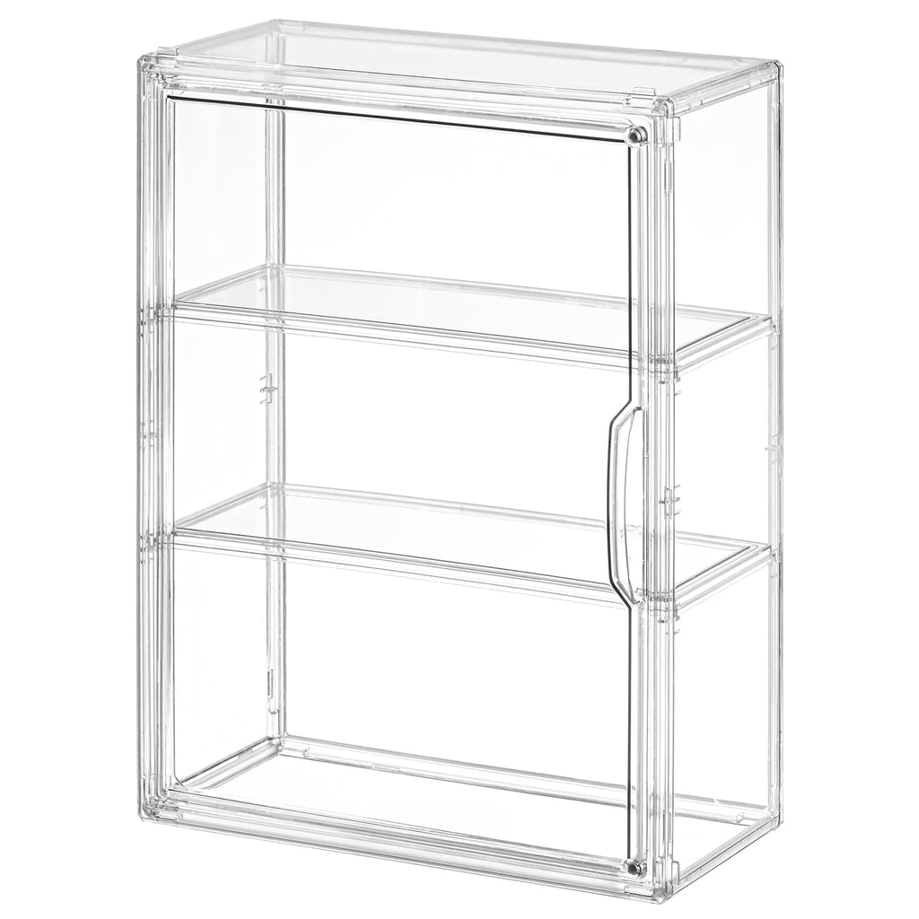 3 Tier Clear Acrylic Display Case with Magnetic Door C950
