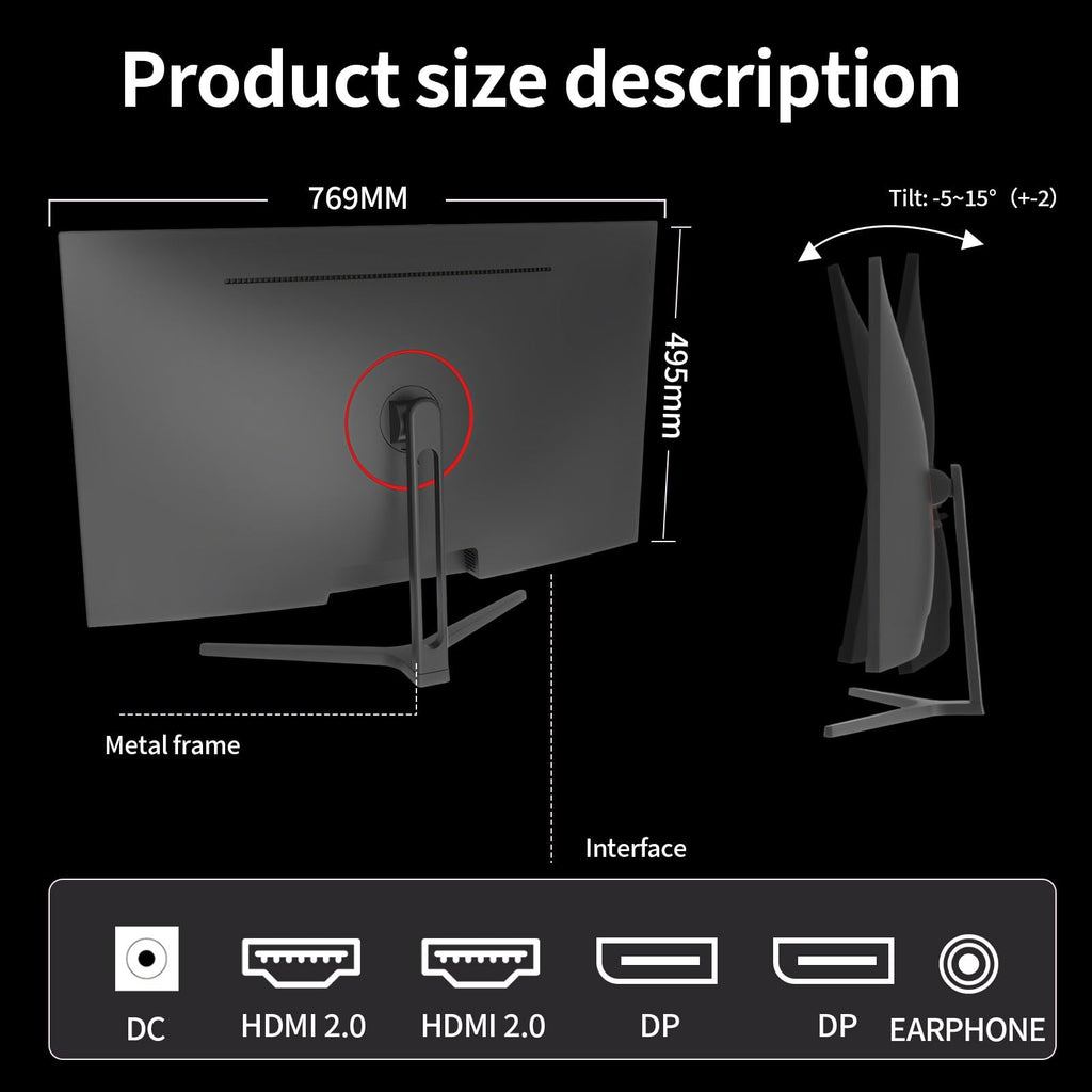 32" 4K UHD IPS Monitor 60Hz HDMI DP S8301