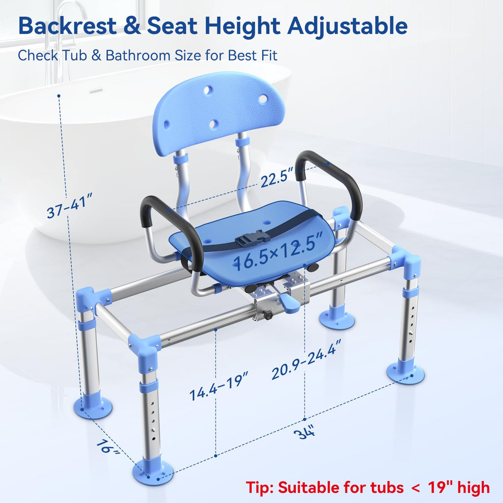 Sliding Shower Chair Tub Transfer Bench E6345
