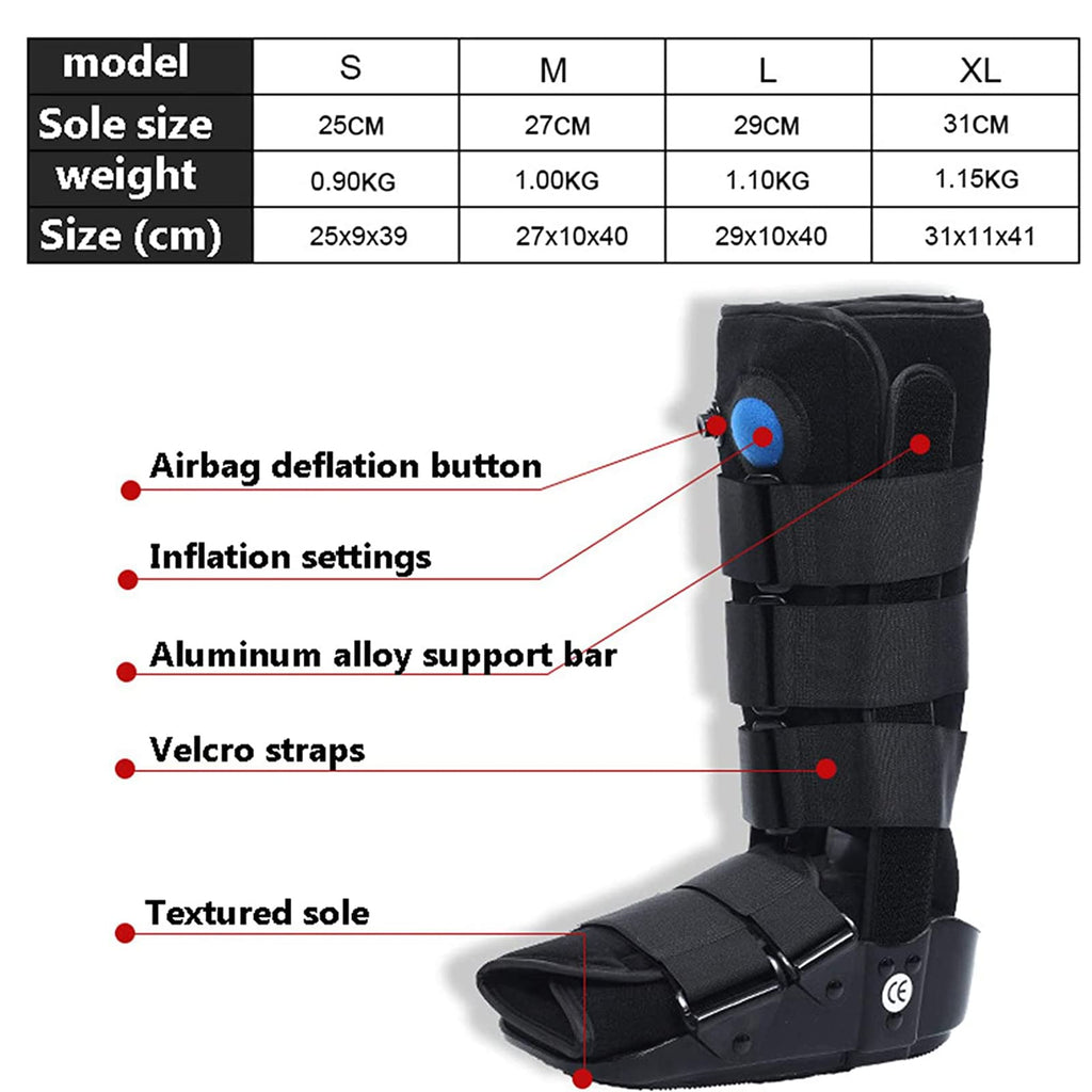 Pneumatic Walking Boot with Air Pump Gray M P59848