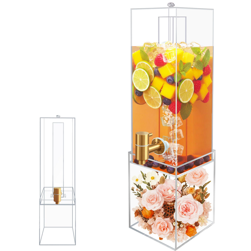 2 Gallon Drink Dispenser with Airtight Valve and Acrylic Stand X9688