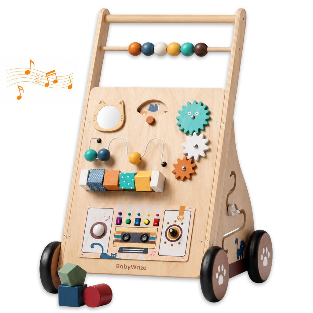 Wooden Baby Walker with Wheels U794572