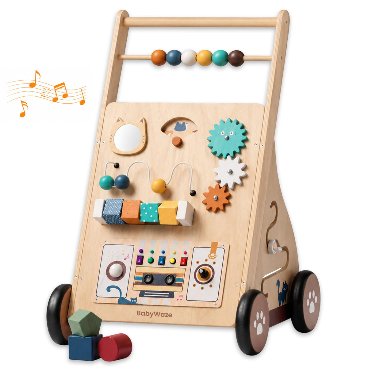 Wooden Baby Walker with Wheels U794572